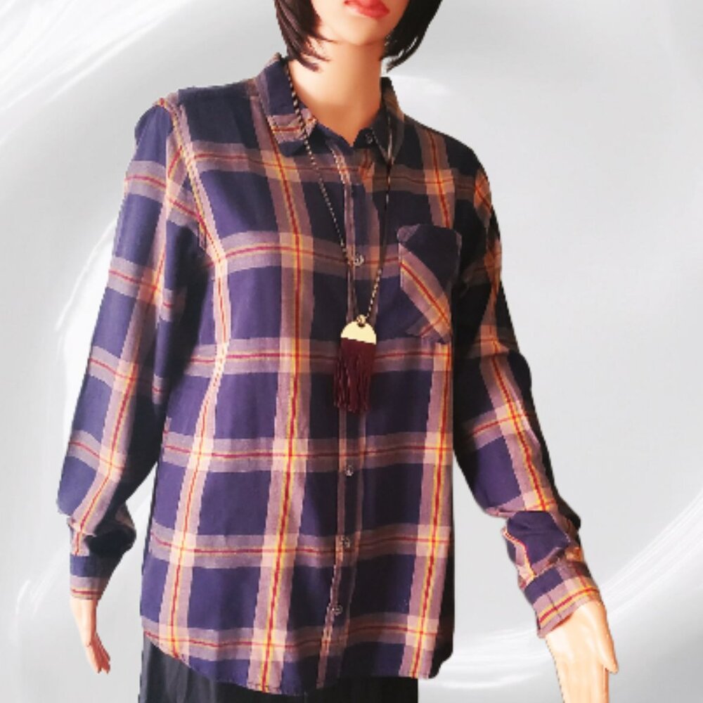 Vanilla Star Women New Shirt Long Sleeve Soft Flannel Type 100% Cotton, Size-M